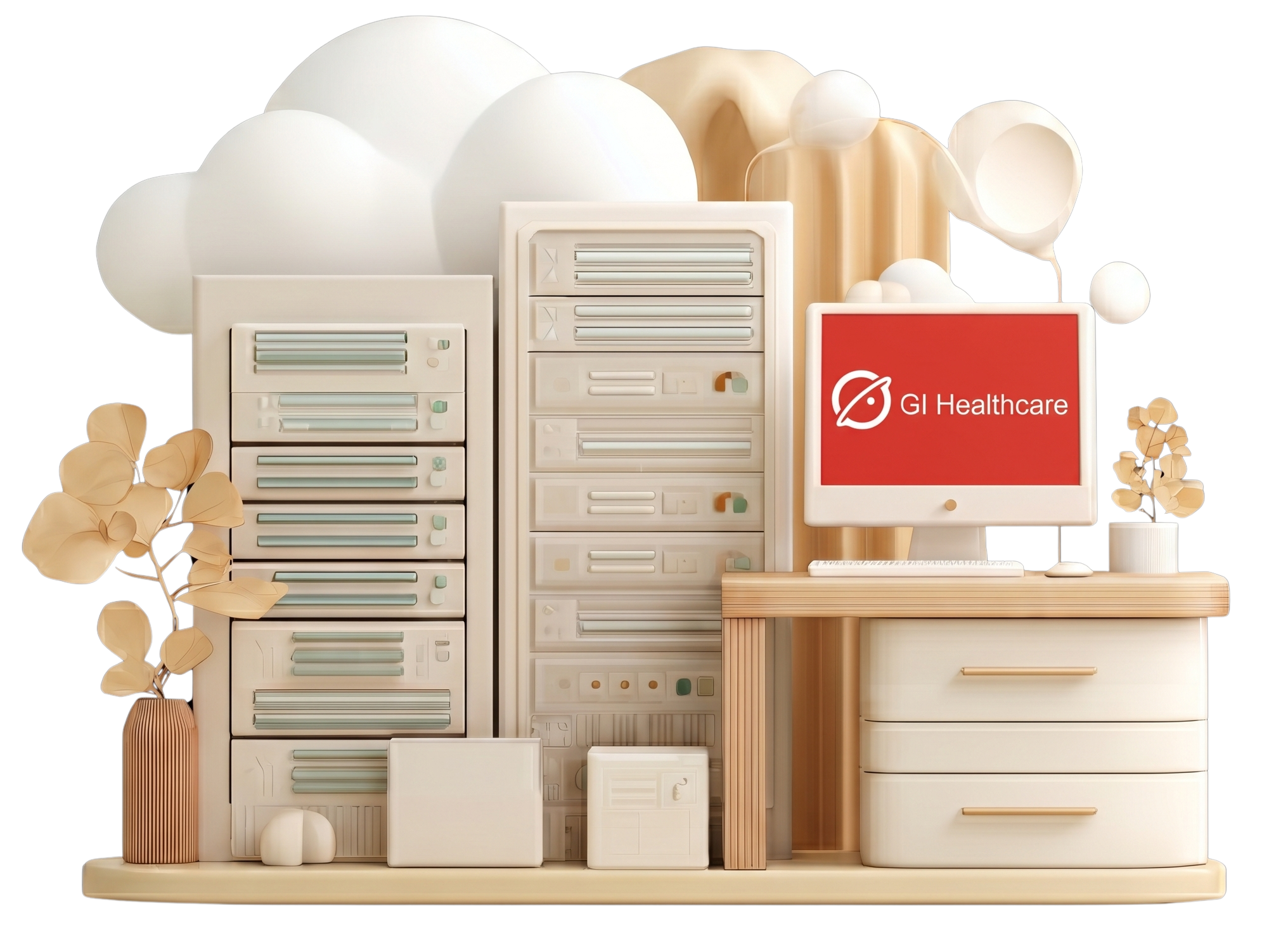 GI Healthcare secure portal illustration